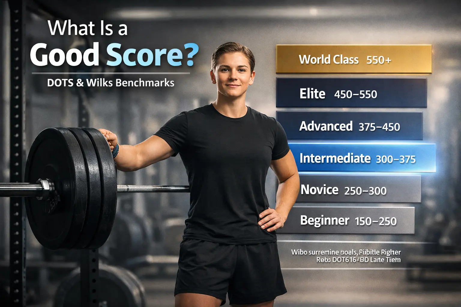 image for What Is a Good DOTS or Wilks Score Powerlifting Benchmarks by Level